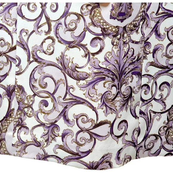 MARRY ME Vintage Women's Regal Shawl Satin Pencil Dress Size Medium Purple - Picture 13 of 15